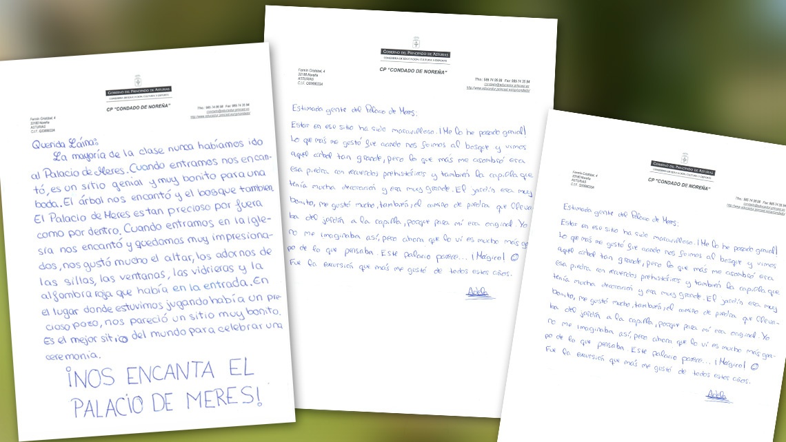 Los niños nos visitan y escriben sobre el Palacio